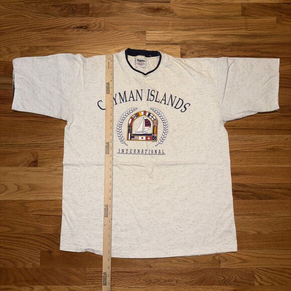 Vintage Single Stitch Cayman Islands International Tee Size XL Sailboat USA - Picture 3 of 10